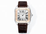 White-Gold Black Full Diamond Case +150. Hy Cartier Santos Women's 100Th Anniver