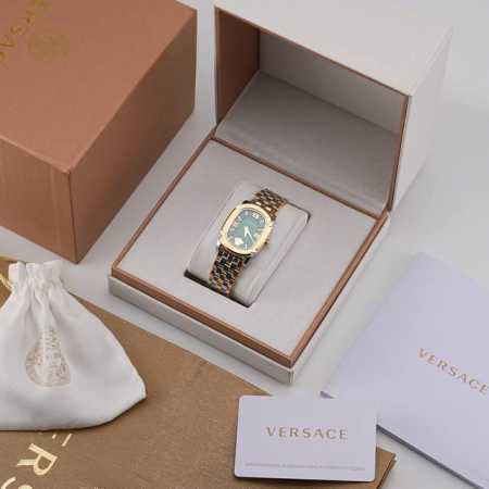 Versace's elegant green gold New Couture series watch features a retro oval dia - Click Image to Close