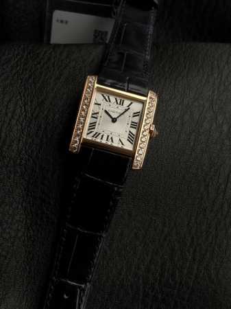 The Second Generation Of Tank Francaise, French Tank, Rose Gold Solid Leather Be - Click Image to Close