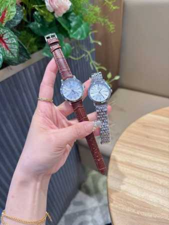 Gold 20, Steel Strap +20. Omega Couple Watches, Original Imported Quartz Movemen - Click Image to Close