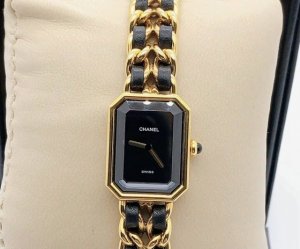 Chanel Premiere series Sugar Cube Black Gold Women's Watch, "First Vintage Watch