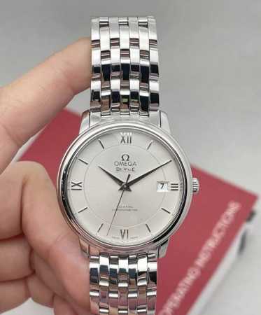 Omega De Ville IV series mechanical automatic stainless steel men's watch, 36.8m - Click Image to Close