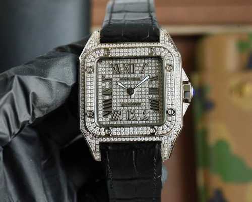 Cartier Fully Automatic Mechanical Top Layer Calfskin Arched Blue Light Glass 43