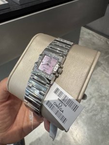 Omega Constellation retro style watch, square dial + classic claw design, make t