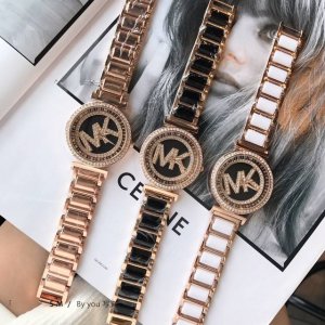 New Mk Timely Turnaround Watch Style Female Watch Bezel Full Circle Zircon Cente