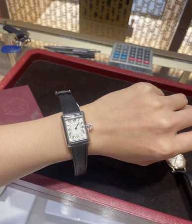 Cartier Tank Series Quartz Movement Small Women's Watch 29.5mm*22mm White Dial S - Click Image to Close