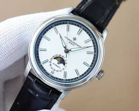 White Gold Vacheron Constantin Tradition Series Men's Watch New Complex Sun, Moo - Click Image to Close