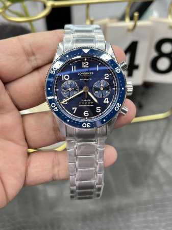 Tw Longines Pioneer five-hand series 42mm blue dial equipped with Shanghai 7750 - Click Image to Close