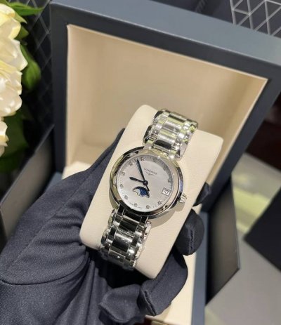 The Longines Heart Moon Moon Phase Mother-of-Pearl with Diamonds is a favorite a