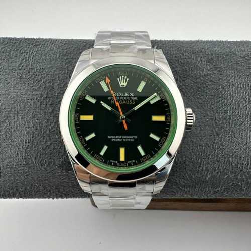 Vs factory, Milgauss series, 1 0 lightning needle green glass 904L highest versi