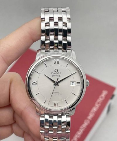 Omega De Ville IV series mechanical automatic stainless steel men's watch, 36.8m