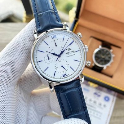 Gold + 20Mm Iwc Premium Men's Watch, Featuring A Multifunctional Design, Elegant