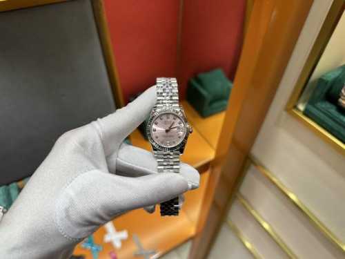 Iceberry Pink Rolex Datejust 31MM316L stainless steel material fully automatic