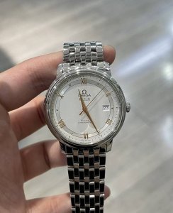 Omega De Ville series 424.10.40.20.02 2 stainless steel folding clasp 39.5mm aut