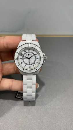 Chanel J12 series automatic mechanical watch with transparent case back, Figure - Click Image to Close