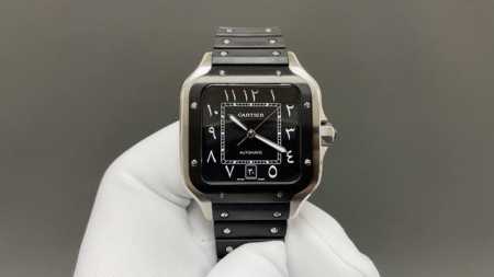 Leather Steel Thb New Cartier Santos Middle East Version Original Mold Opening 2 - Click Image to Close