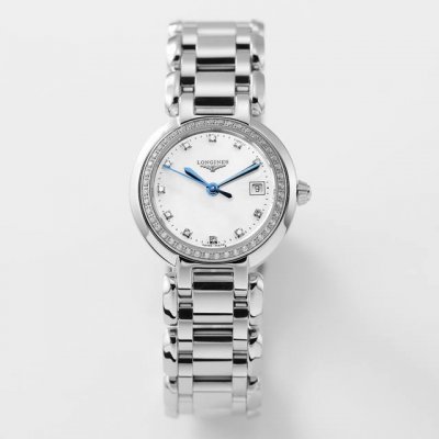 White - Gold Bezel With Diamonds +50 Ky New Arrival Recommendation: Longines Hea