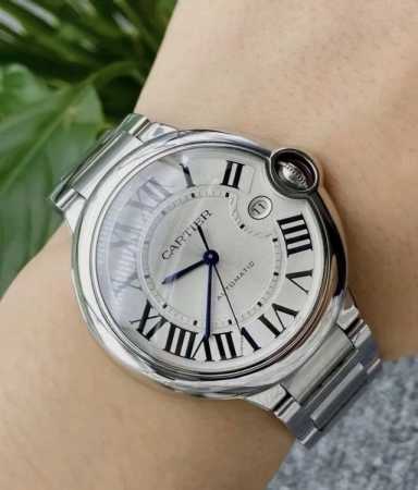 Cartier Ballon Bleu Automatic Mechanical Movement Date Display Roman numerals Wa - Click Image to Close