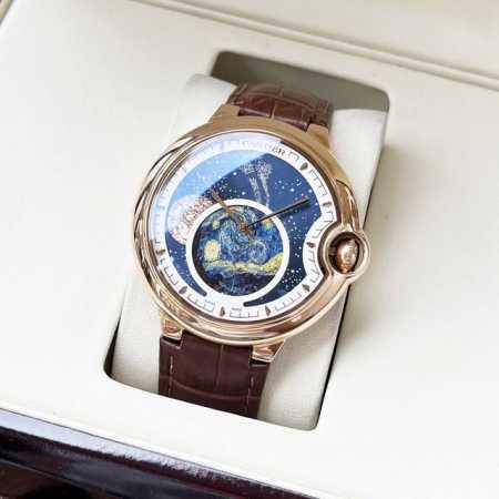 White Gold New Style Classic Bestseller Cartier Men's Watch Automatic Mechanical - Click Image to Close