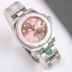 Rolex. Pink Water Birth. 35mm dial. With the charming princess pink, it is full