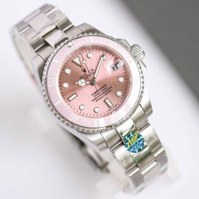 Rolex. Pink Water Birth. 35mm dial. With the charming princess pink, it is full