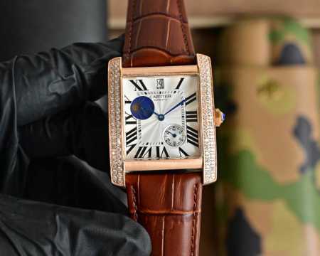 Cartier Tank Series 34Mm*12Mmcal Automatic Mechanical Movement High-Strength Blu - Click Image to Close