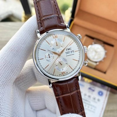 Gold + 20Mm Steel Bracelet + 200,000 International Iwc Premium Men's Watch, Feat