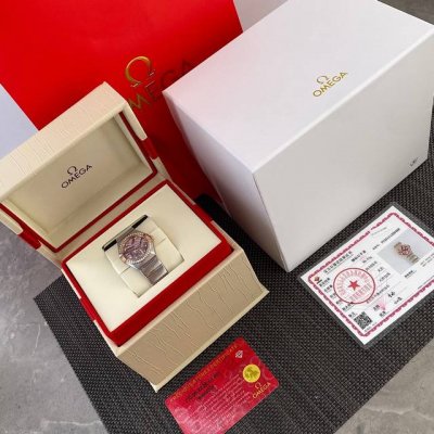 Batch of genuine diamond watches. Omega. New Omega Constellation series diamond