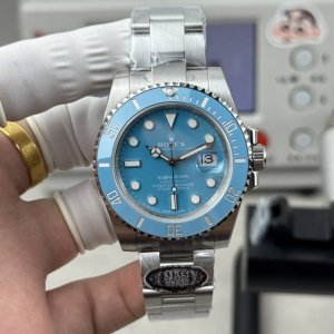 N+ New "Tiffany Blue" Blue Ring, Submariner 40M with Ddd