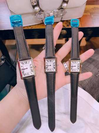 Cartier Tank Series! Available In Three Sizes With Genuine Leather Straps And Or - Click Image to Close