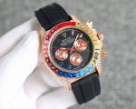 Rainbow Daytona New Model! Imported quartz movement, mineral crystal, steel brac