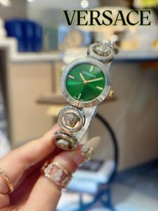 100 steel.Gold coin steel 440 Versace Vedw Medusa lock icon quartz ladies watch.