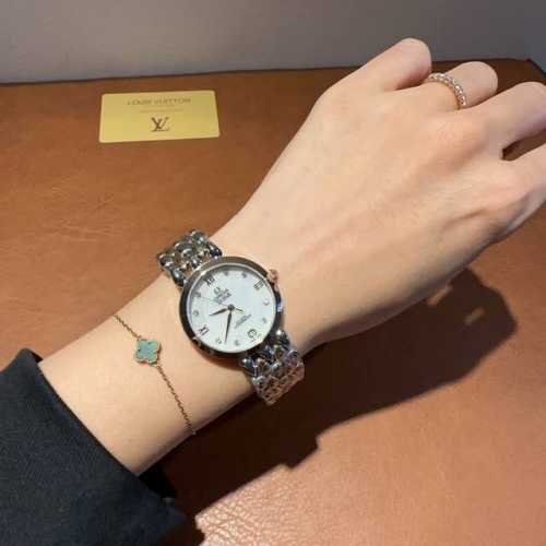 Omega Omega sapphire glass, beautifully set with diamonds, size: 33mm, thickness