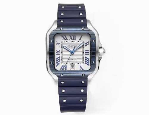 Brand New Cartier Santos with Rubber Strap - Latest Model, Original Mold. 1. Cas