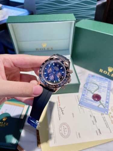 Celebrity-endorsed Daytona, black dial, diamond-encrusted mechanical automatic