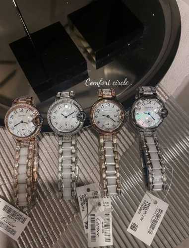 Upgraded Version With White Gold Strap And Diamond-Encrusted Bezel (+30) Cartier