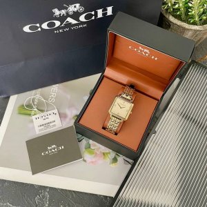 Newest arrival! Authentic Coach women's small square watch, the design giving th