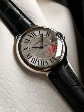 Cartier Ballon Bleu watch with guilloch - Click Image to Close