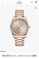 Fashionable Quartz Women's Watch, Omega Seamaster Aqua Terra Shades, 34Mm, Maste