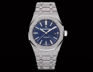 White-Gold Omf Premium Ap Royal Oak 37Mm Frosted Gold Version, "King of Steel"