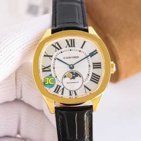 Cartier Drive De Cartier series watch. With an elegant and solemn pillow-shaped - Click Image to Close