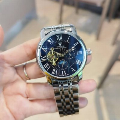 Stainless Steel Strap With Ten Butterfly Clasps, White, All-Black Rolex Rolex Ni