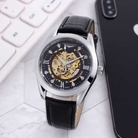 White: , Gold: , All Black: , Longines-Longines elegant men's watch fully autom - Click Image to Close