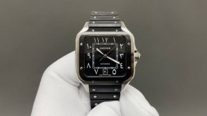 Leather Steel Thb New Cartier Santos Middle East Version Original Mold Opening 2