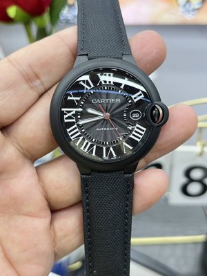 Cartier Black Warrior Blue Balloon 42Mm shipping real shot DDD