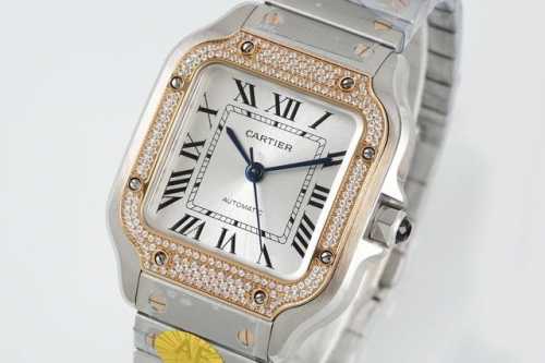 Af Cartier Santos watch embodies a sophisticated charm. Measuring 41.9mm x 35.1m