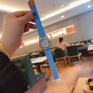 Patek Philippe Aquamarine Series Women's Simple Three-Hand Watch, Affordable Ve