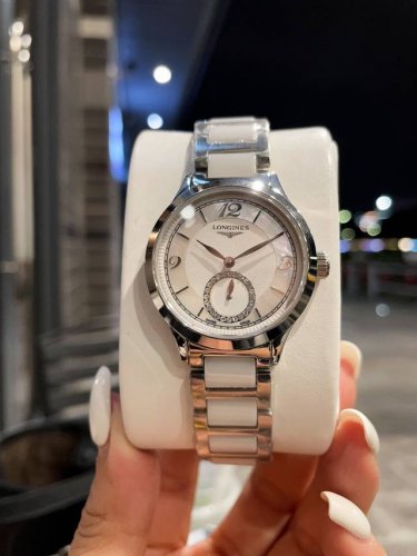 Ceramic gold + 20 diamonds 30 Longines ladies watch imported quartz movement 31