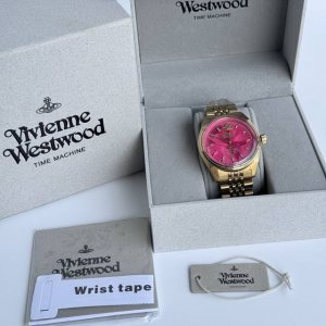 Vivienne Westwood Red Dragon Fruit Rose Red Dial, Stainless Steel Bracelet With