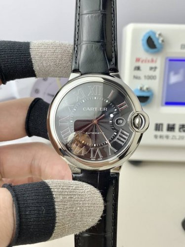 Af Cartier Ballon Bleu Black Dial 42Mm! DDD